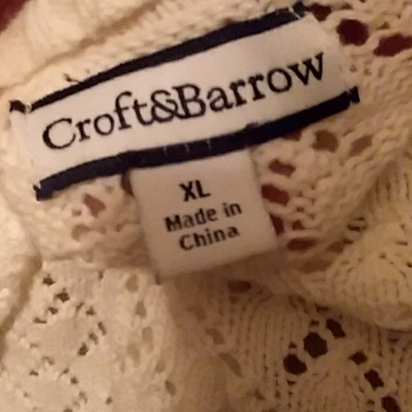 đCroft&Barrow Button up white knit Cardigan - Picture 4 of 7